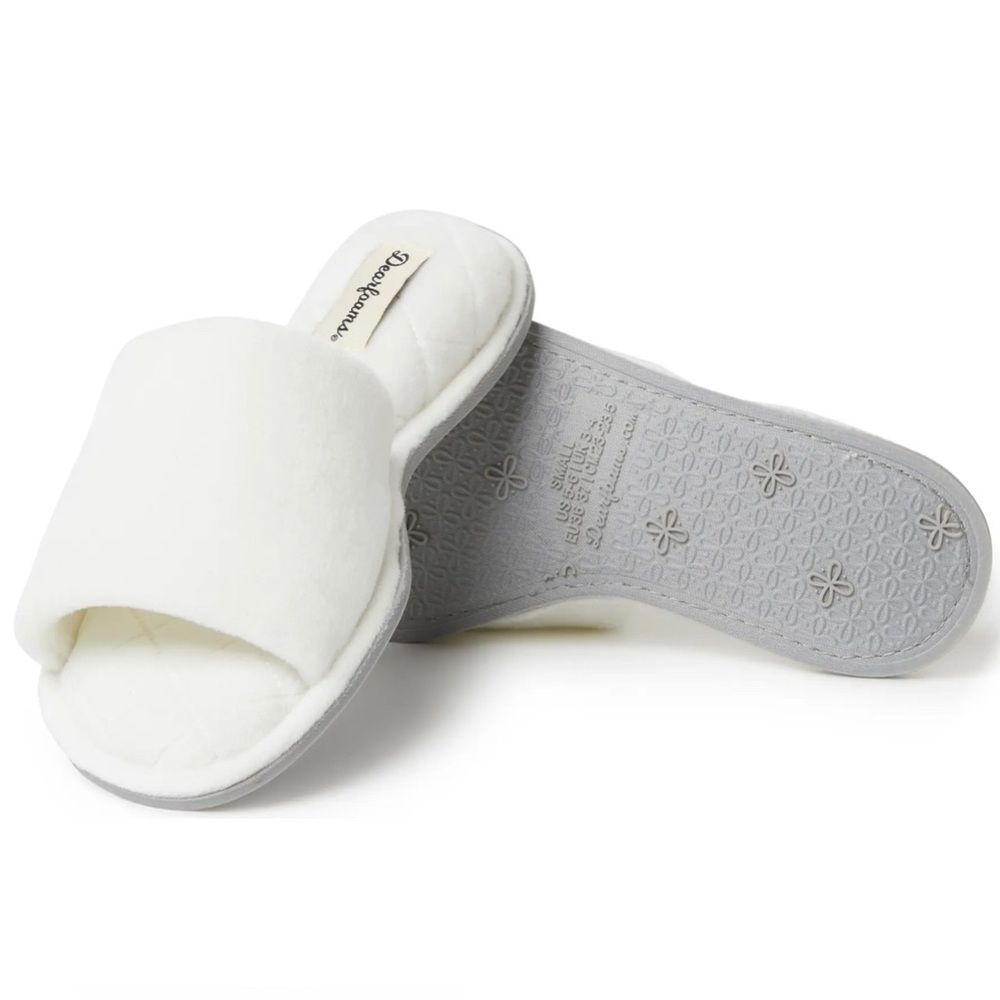 Dearfoams Beatrice Velour Slide Slipper Size M (7-8)